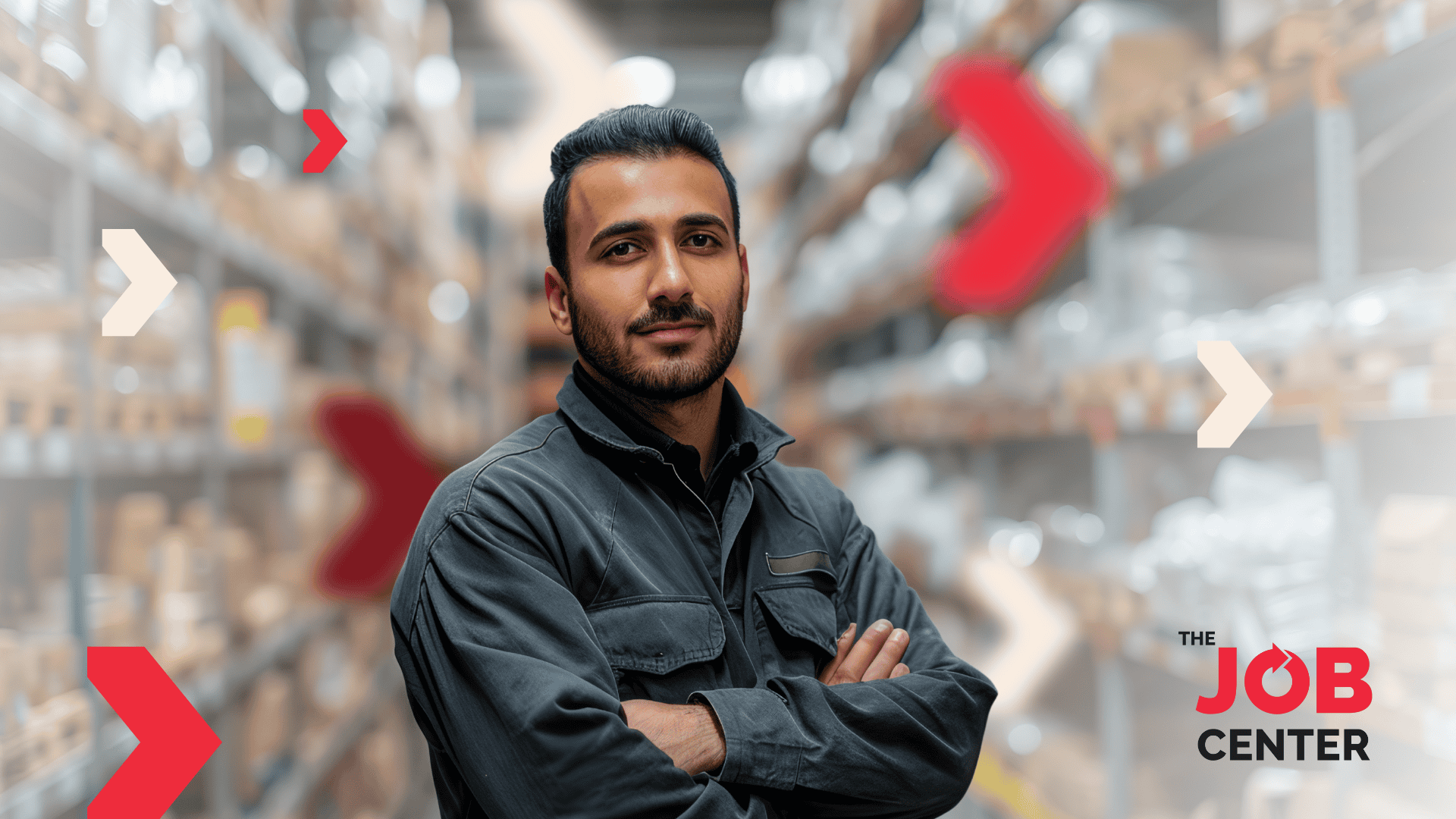 Warehouse worker stands confidently during summer operations